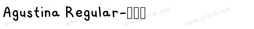 Agustina Regular字体转换